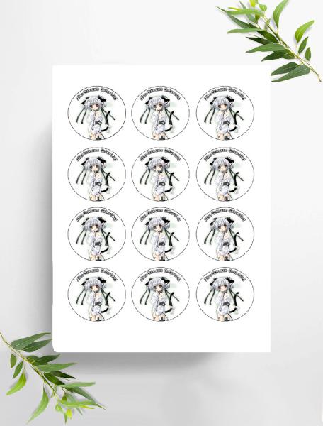 Anime Manga  Muffinaufleger, Ø ca. 6 cm, 0869x